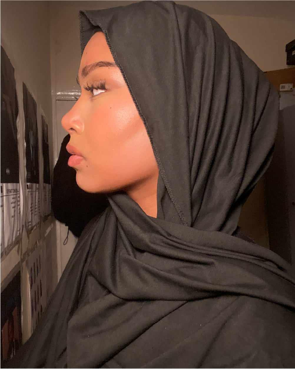 Premium Jersey Hijab - Coal Black - Satinaa Abayas