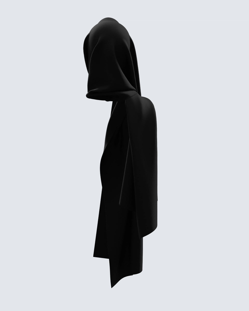Premium Jersey Hijab - Coal Black - Satinaa Abayas