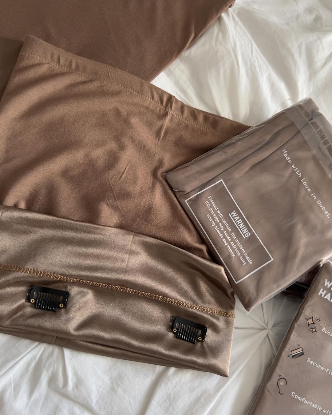 Jersey Mocha Brown Hijab Set - Satinaa Abayas